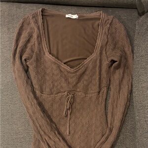 Hollister brown knit sweater dress. Size Small